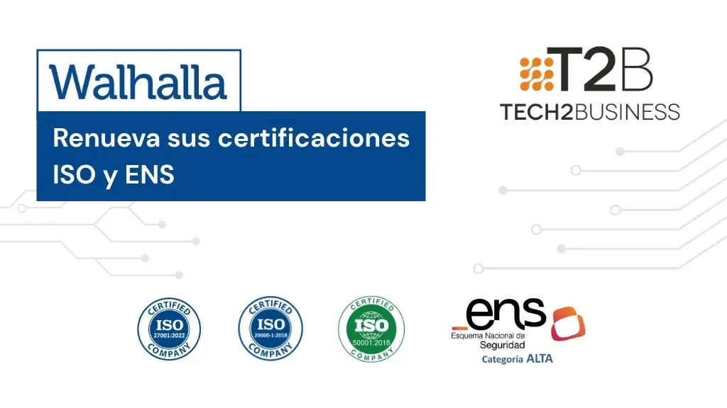 Gráfico sobre Walhalla: renovación certificaciones ISO y ENS